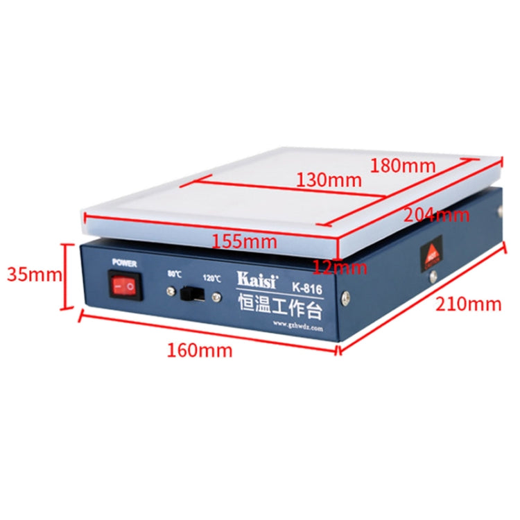 Kaisi K-816 Constant Temperature Heating Plate LCD Screen Open Separator Desoldering Station With Silicone Pad, US Plug, Kaisi K-816 US Plug, Kaisi K-816 EU Plug