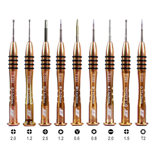 Kaisi T-222 9 in 1 Precision Screwdriver Professional Repair Opening Tool For Mobile Phone Tablet PC, T-222