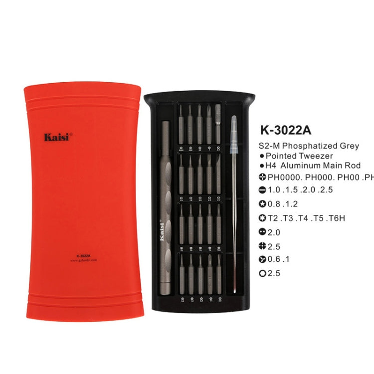 Kaisi K-3022A 22 in1 High Precision Screwdriver Set Magnetic Screwdriver Bits, K-3022A, K-3022B