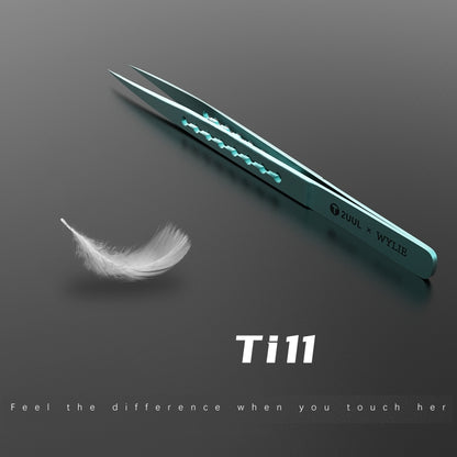 2UUL & WYLIE Ti11 Titanium Alloy Straight Tip Tweezers, Ti11