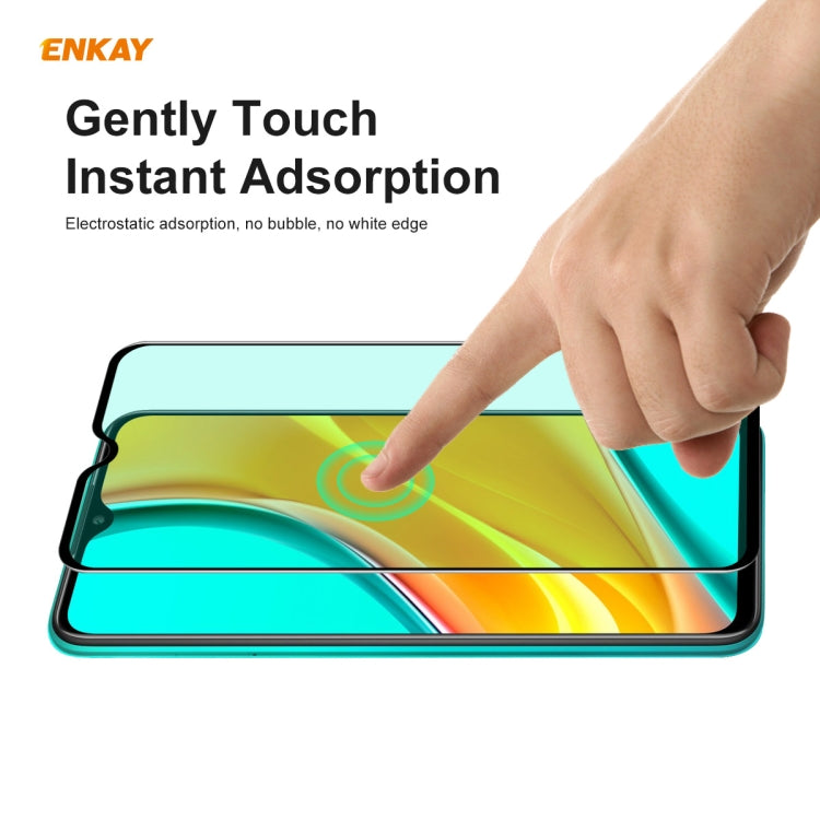 ENKAY Hat-Prince 0.26mm 9H 6D Curved Full Screen Eye Protection Green Film Tempered Glass Protector