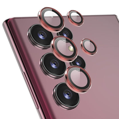 For Samsung Galaxy S22 Ultra 5G ENKAY Aluminium Alloy + Tempered Glass Camera Lens Cover