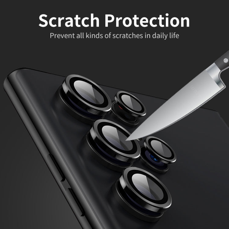 For Samsung Galaxy S22 Ultra 5G ENKAY Aluminium Alloy + Tempered Glass Camera Lens Cover