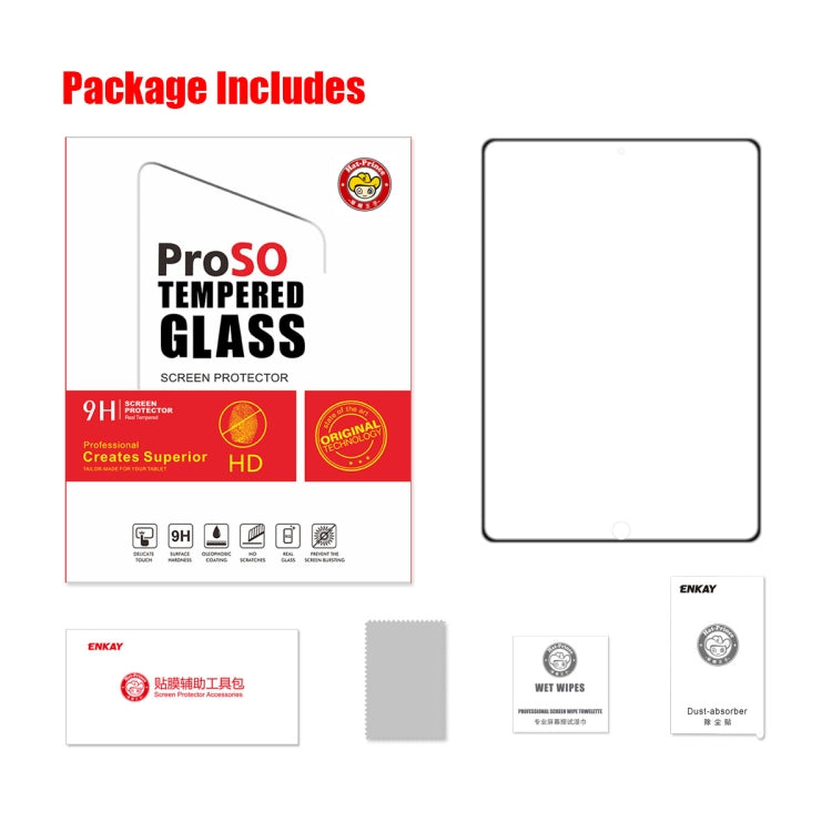 ENKAY Hat-Prince Full Glue Tempered Glass Full Film For iPad 9.7 2018 / 2017 / Air 2 / Air