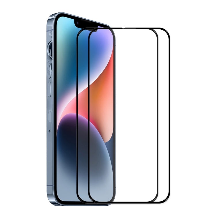For iPhone 16e / 14 / 13 / 13 Pro ENKAY 6D Full Glue Tempered Glass Full Film
