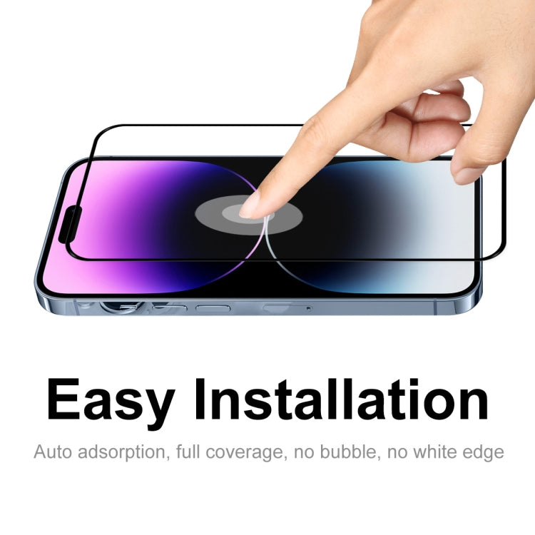 ENKAY Full Glue 0.26mm 9H 2.5D Tempered Glass Full Film for iPhone 14 Pro