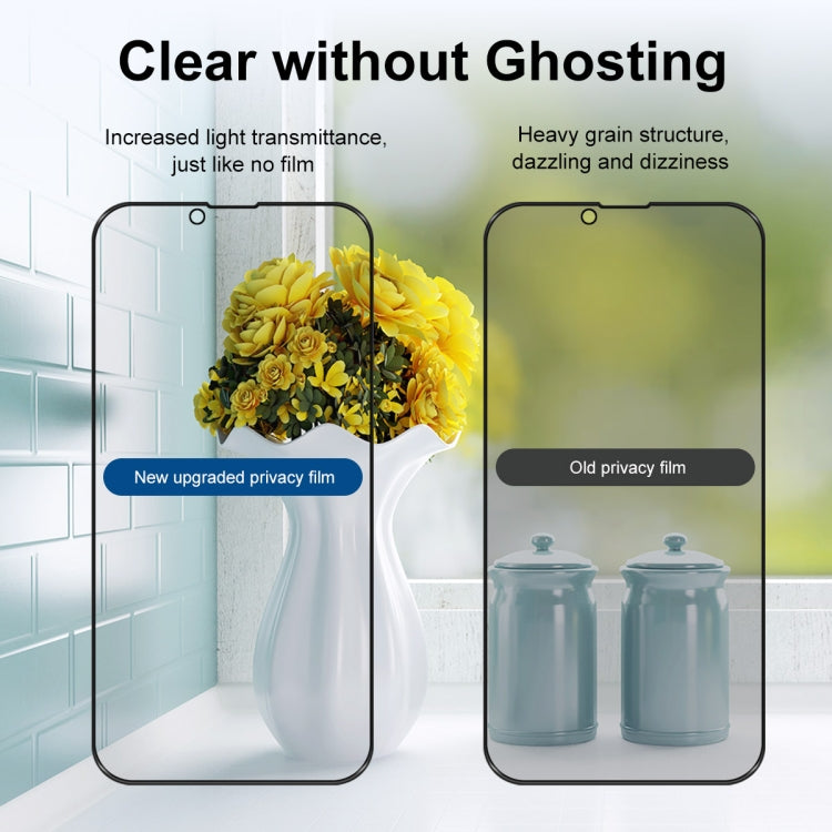 For iPhone 16e / 14 / 13 / 13 Pro ENKAY 28 Degree Anti-peeping Tempered Glass Film