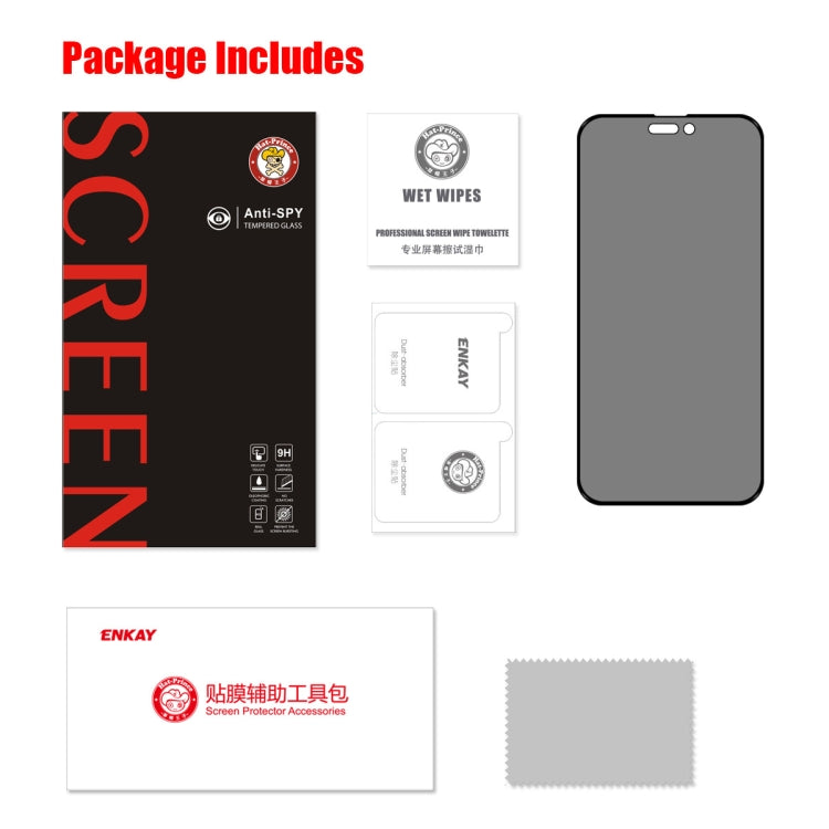 ENKAY 28 Degree Anti-peeping Tempered Glass Film for iPhone 14 Pro Max