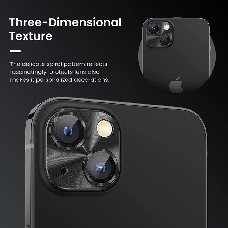ENKAY Aluminium Alloy Tempered Glass Lens Cover Film For iPhone 14 / 14 Max