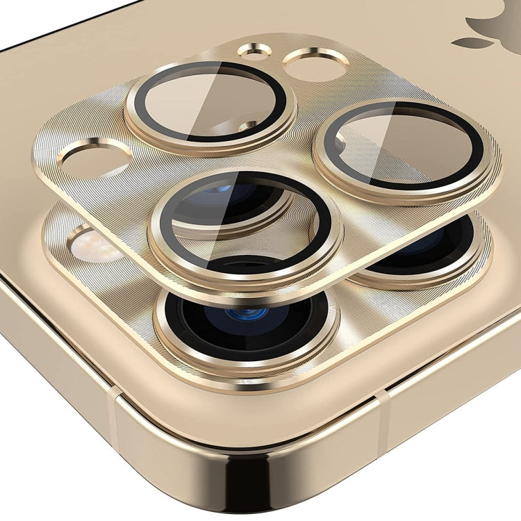 ENKAY Aluminium Alloy Tempered Glass Lens Cover Film For iPhone 14 Pro / 14 Pro Max
