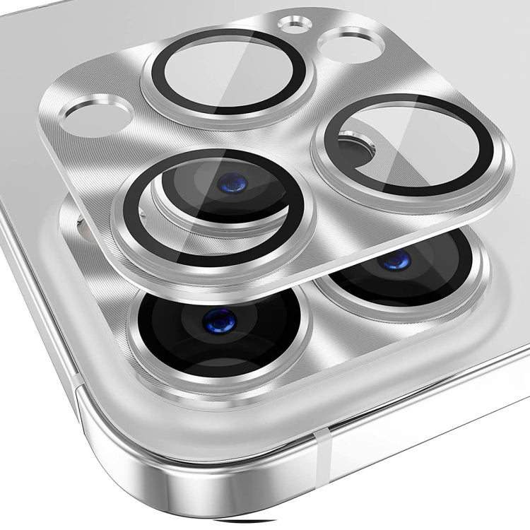 ENKAY Aluminium Alloy Tempered Glass Lens Cover Film For iPhone 14 Pro / 14 Pro Max