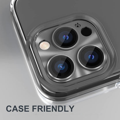 ENKAY Aluminium Alloy Tempered Glass Lens Cover Film For iPhone 14 Pro / 14 Pro Max