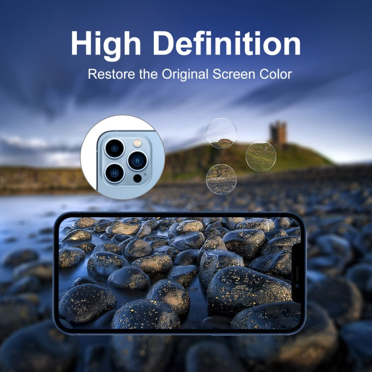 ENKAY 3 in 1 0.2mm 9H Tempered Glass Lens Film For iPhone 14 Pro / 14 Pro Max