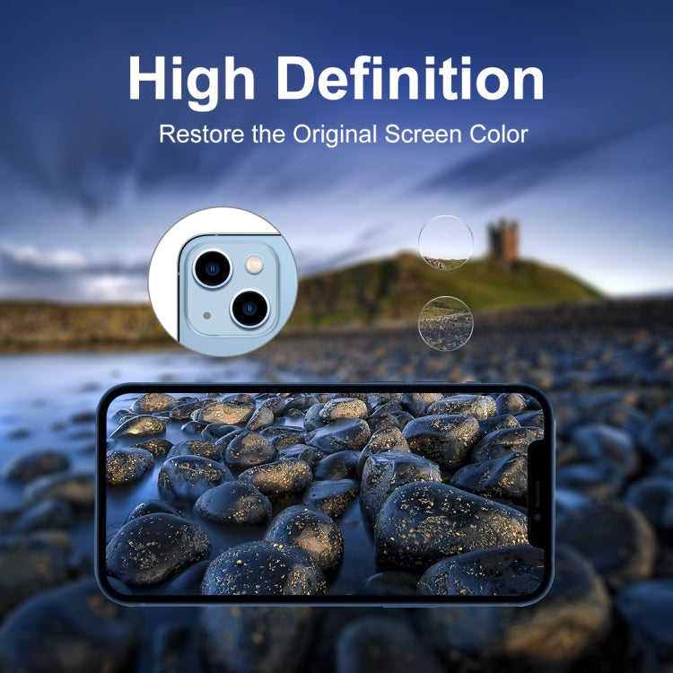 ENKAY 2 in 1 0.2mm 9H Tempered Glass Lens Film For iPhone 14 Pro / 14 Pro Max