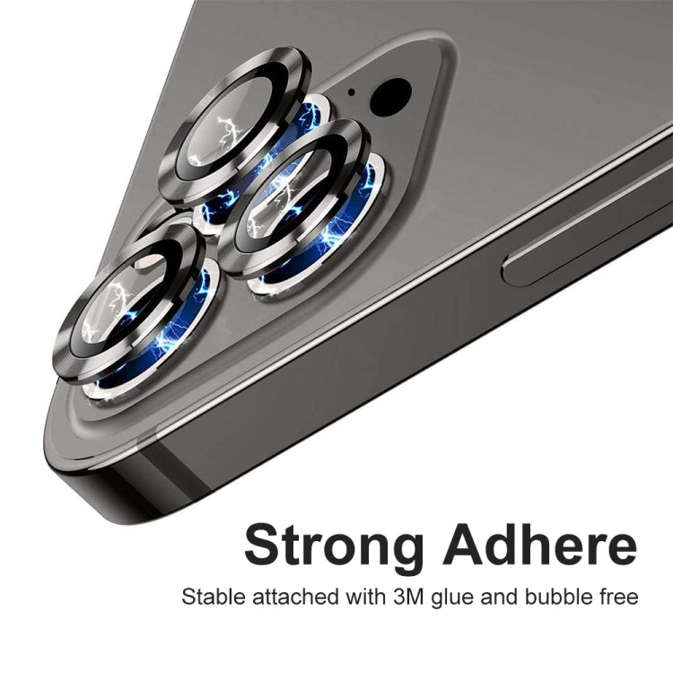ENKAY 9H Rear Lens Metal Ring Tempered Glass Film For iPhone 14 Pro / 14 Pro Max