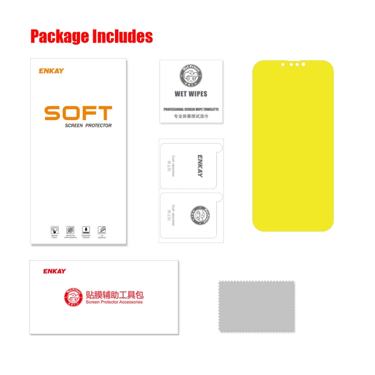 ENKAY Full Glue Explosion-proof Hydrogel Film For iPhone 14 / 13 / 13 Pro