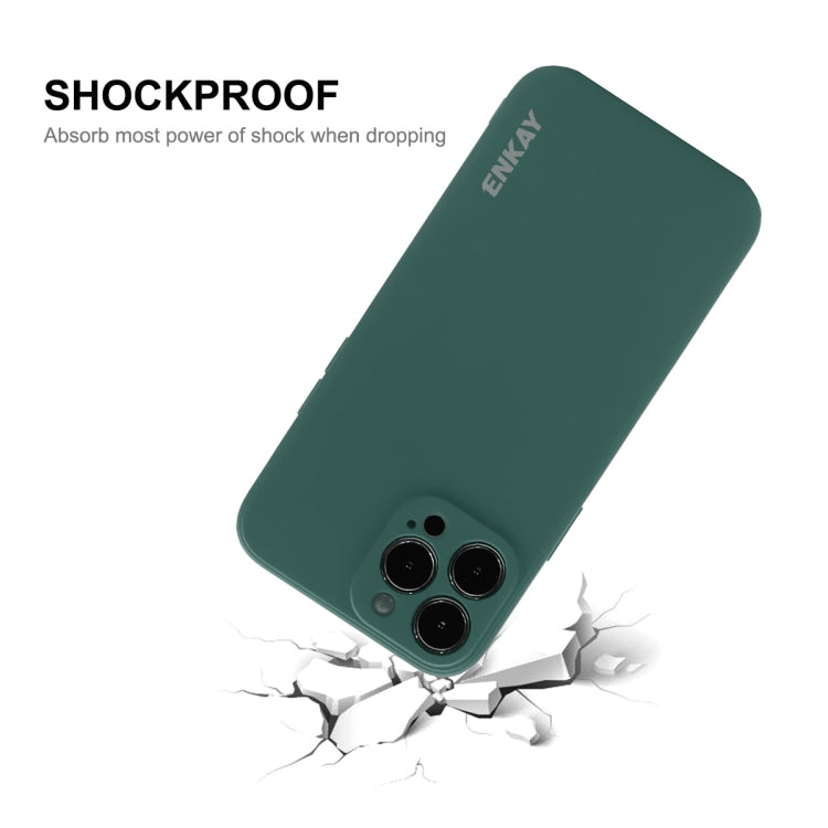 For iPhone 14 Pro ENKAY Liquid Silicone Shockproof Soft Phone Case