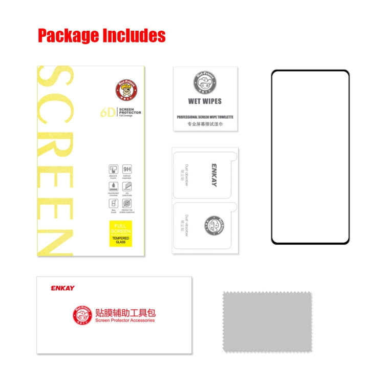 For Samsung Galaxy A54 5G ENKAY Hat-Prince 6D Full Glue Tempered Glass Full Film