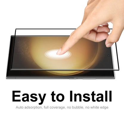 For Samsung Galaxy S23 Ultra 5G ENKAY 3D Full Glue Hot Bending Explosion-proof Full Tempered Glass Film, Support Ultrasonic Fingerprint Unclock
