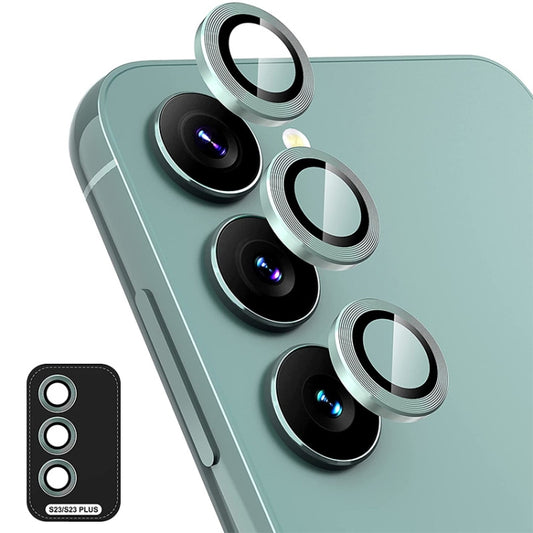 For Samsung Galaxy S23 5G / S23+ 5G ENKAY Hat-Prince 9H Rear Camera Lens Aluminium Alloy + Tempered Glass Full Coverage Protector
