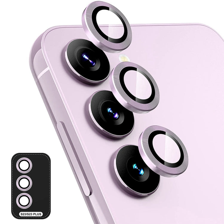 For Samsung Galaxy S23 5G / S23+ 5G ENKAY Hat-Prince 9H Rear Camera Lens Aluminium Alloy + Tempered Glass Full Coverage Protector