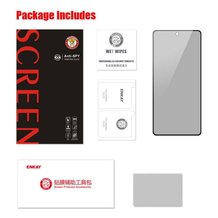 For Samsung Galaxy A54 5GENKAY 28 Degree Anti-peeping Tempered Glass Full Screen Film