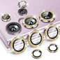 For Samsung Galaxy S23 Ultra 5G ENKAY 9H Rear Camera Lens Glitter Aluminium Alloy Ring Tempered Glass Film