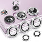 For Samsung Galaxy S23 Ultra 5G ENKAY 9H Rear Camera Lens Glitter Aluminium Alloy Ring Tempered Glass Film