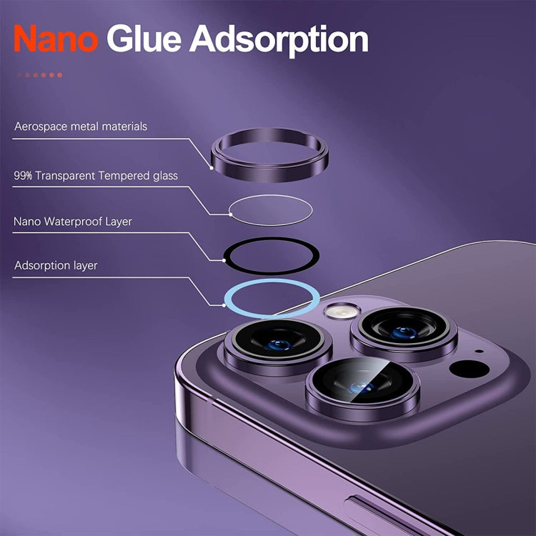 For iPhone 14 Pro / 14 Pro Max ENKAY AR Anti-reflection Camera Lens Glass Full Film