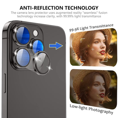 For iPhone 14 Pro / 14 Pro Max ENKAY AR Anti-reflection Camera Lens Glass Full Film