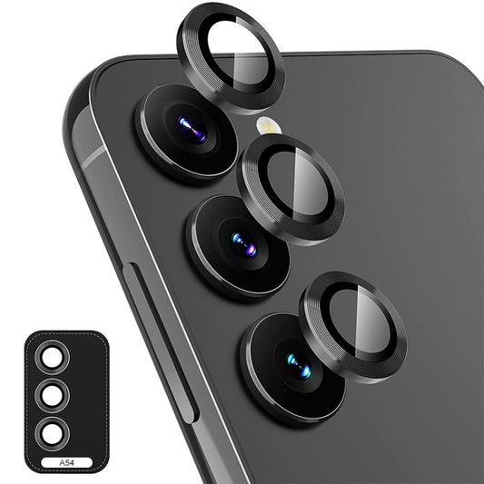 For Samsung Galaxy A54 ENKAY Hat-Prince 9H Rear Camera Lens Aluminium Alloy Ring Tempered Glass Film