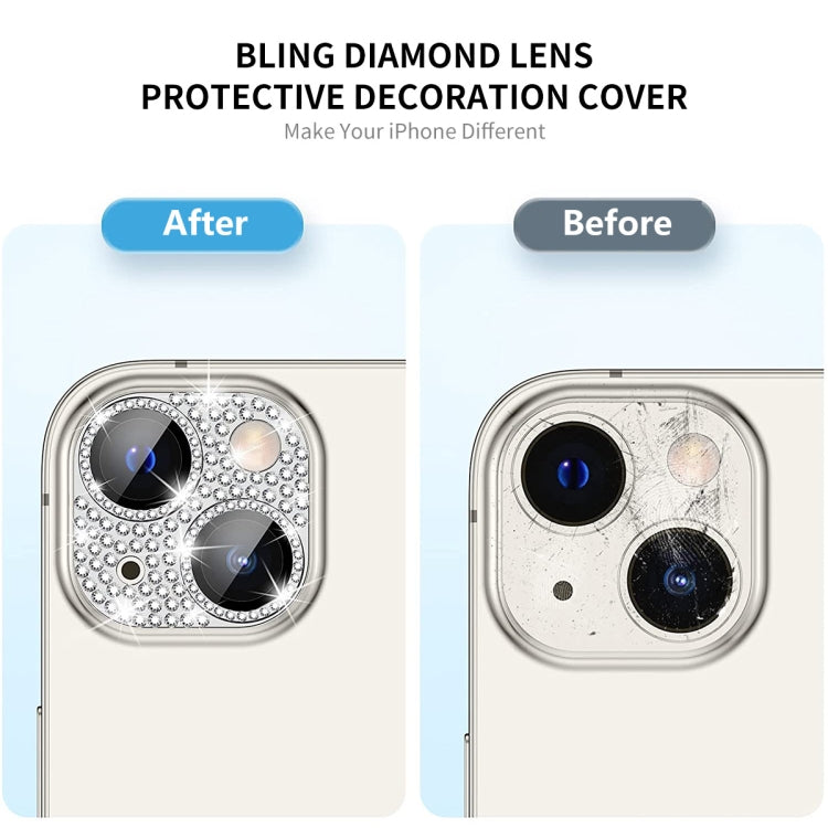 For iPhone 13 / 13 mini ENKAY Hat-Prince Blink Diamond Camera Lens Aluminium Alloy Tempered Glass Film