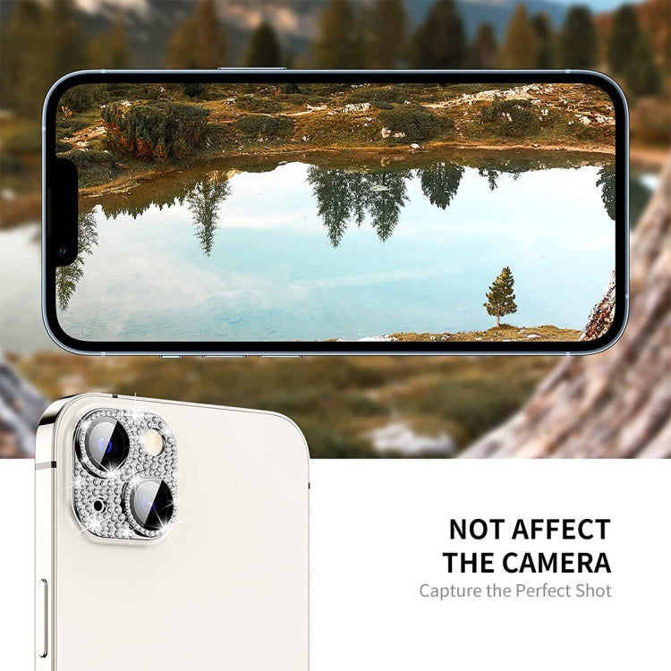 For iPhone 13 / 13 mini ENKAY Hat-Prince Blink Diamond Camera Lens Aluminium Alloy Tempered Glass Film