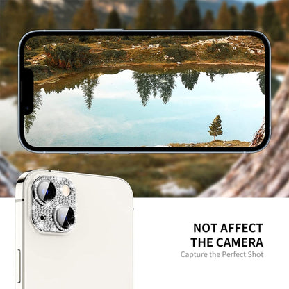 For iPhone 13 / 13 mini ENKAY Hat-Prince Blink Diamond Camera Lens Aluminium Alloy Tempered Glass Film