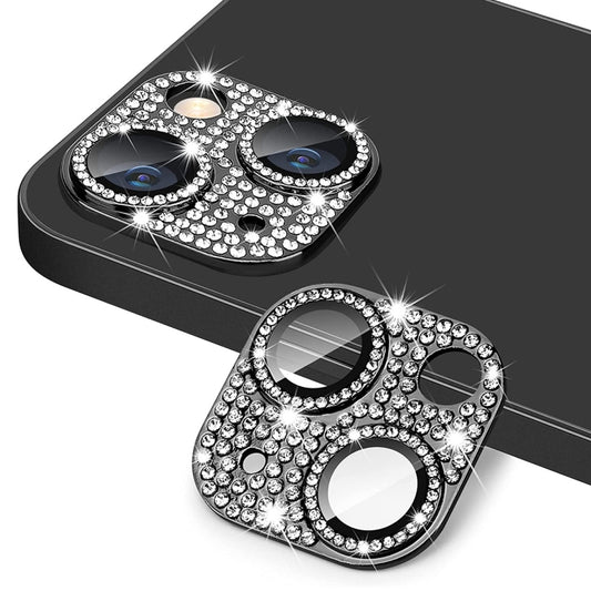For iPhone 14 / 14 Plus ENKAY Hat-Prince Blink Diamond Camera Lens Aluminium Alloy Tempered Glass Film