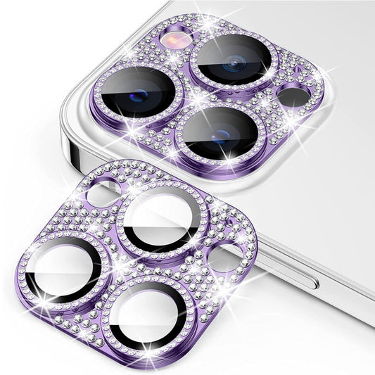 For iPhone 14 Pro / 14 Pro Max ENKAY Hat-Prince Blink Diamond Camera Lens Aluminium Alloy Tempered Glass Film