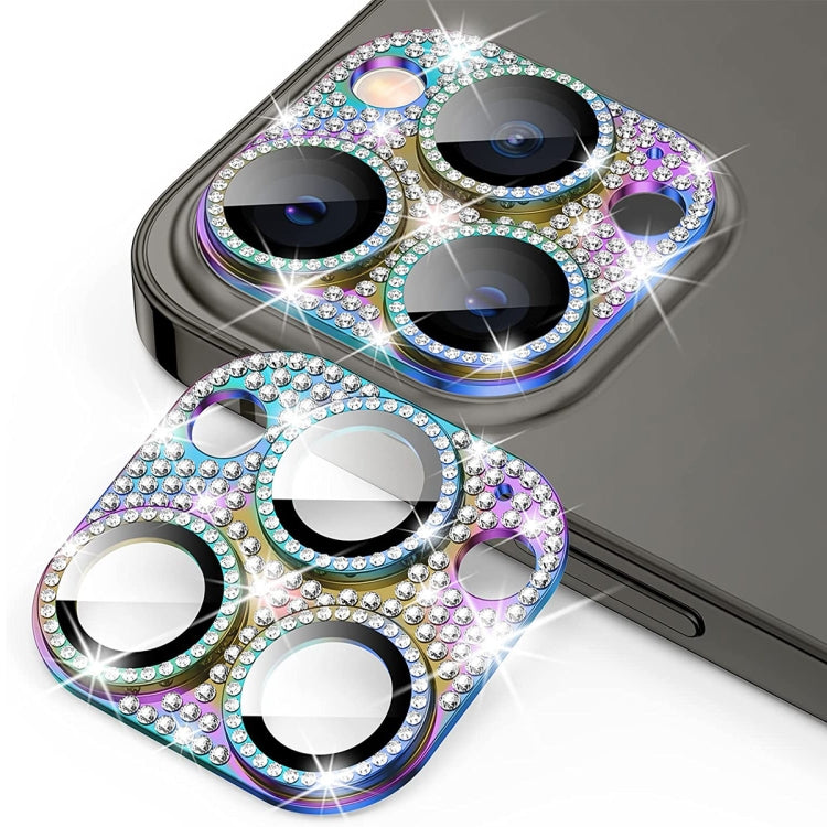 For iPhone 14 Pro / 14 Pro Max ENKAY Hat-Prince Blink Diamond Camera Lens Aluminium Alloy Tempered Glass Film