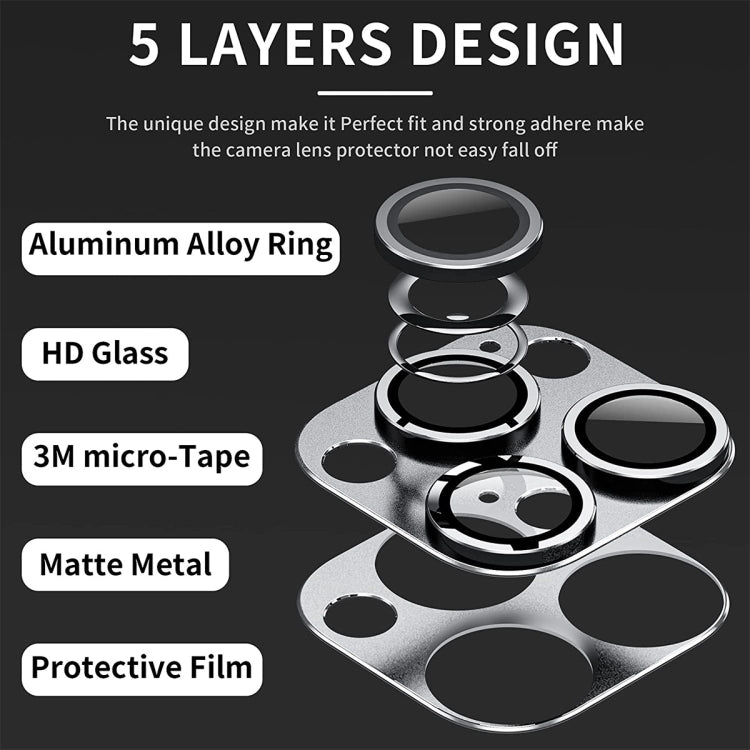 For iPhone 13 Pro / 13 Pro Max ENKAY Hat-Prince Anti-reflection Camera Lens Aluminium Alloy Tempered Glass Film