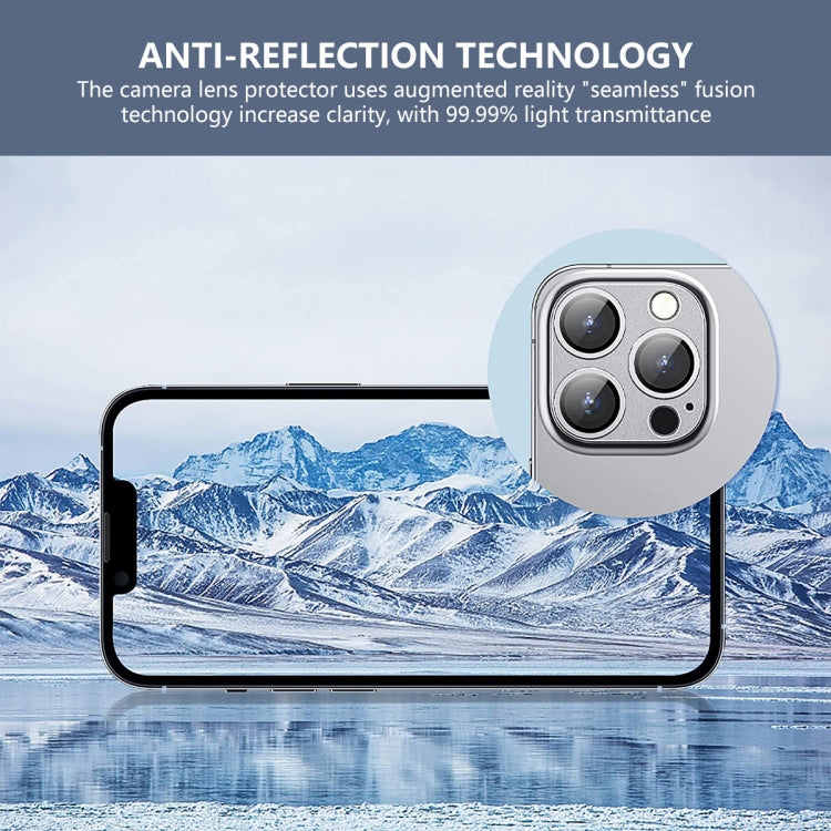 For iPhone 13 Pro / 13 Pro Max ENKAY Hat-Prince Anti-reflection Camera Lens Aluminium Alloy Tempered Glass Film