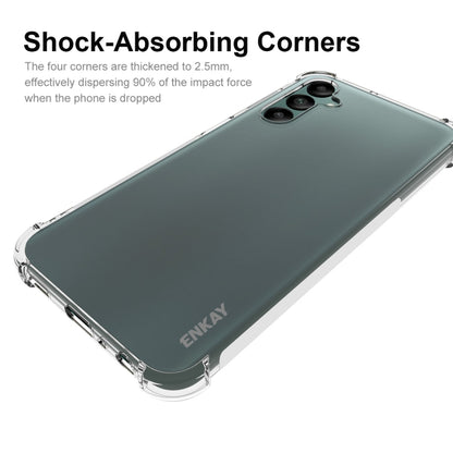 ENKAY Hat-Prince Transparent TPU Shockproof Phone Case with Glass Film, For Samsung Galaxy A24 4G, For Samsung Galaxy M14 5G, For Samsung Galaxy M54 5G, For Samsung Galaxy A34