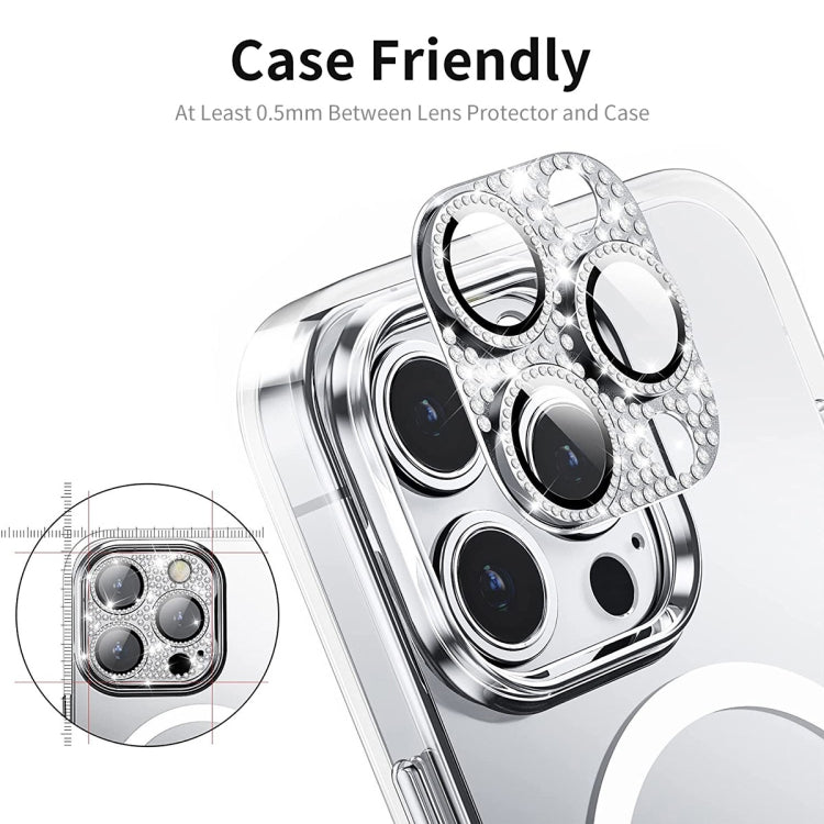 For iPhone 12 Pro Max ENKAY Hat-Prince Blink Diamond Camera Lens Aluminium Alloy Tempered Glass Film