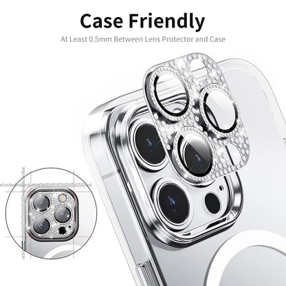 For iPhone 12 Pro Max ENKAY Hat-Prince Blink Diamond Camera Lens Aluminium Alloy Tempered Glass Film