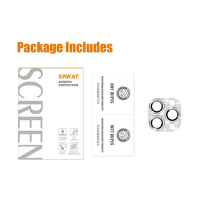 For iPhone 12 Pro Max ENKAY Hat-Prince Blink Diamond Camera Lens Aluminium Alloy Tempered Glass Film