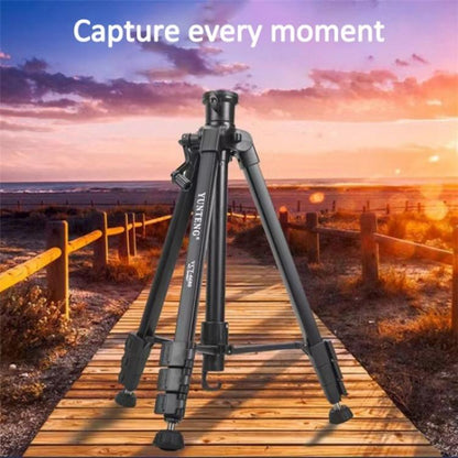 YUNTENG VCT-6680 Travel Tripod Telescopic 152CM Camera Mount Phone Tripod