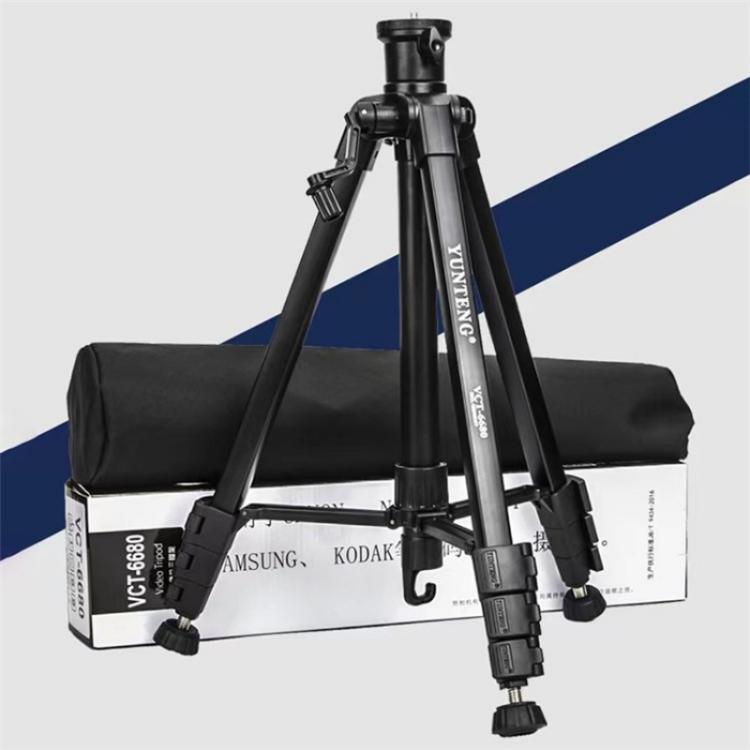YUNTENG VCT-6680 Travel Tripod Telescopic 152CM Camera Mount Phone Tripod