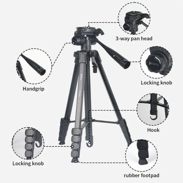 JMARY KP-2201 Portable 1.7m Adjustable Stand Smartphone / Camera Live Photography Tripod