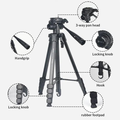 JMARY KP-2201 Portable 1.7m Adjustable Stand Smartphone / Camera Live Photography Tripod