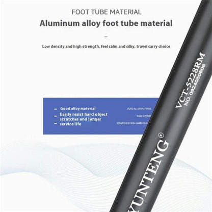 YUNTENG VCT-5228 Photography Live Streaming Aluminum Alloy Extendable Tripod