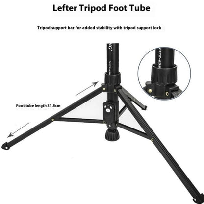 YUNTENG 638 Aluminum Alloy Extendable Stand Phone Holder Camera Tripod Monopod