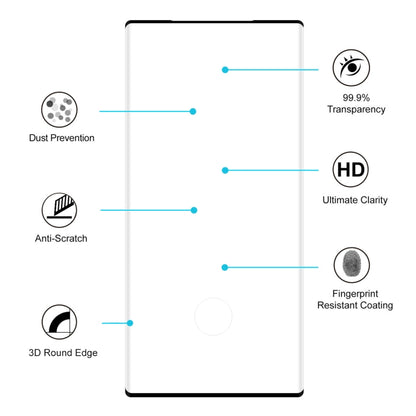 ENKAY Hat-Prince 0.26mm 9H 3D Explosion-proof Full Screen Curved Heat Bending Tempered Glass Film for Galaxy Note10
